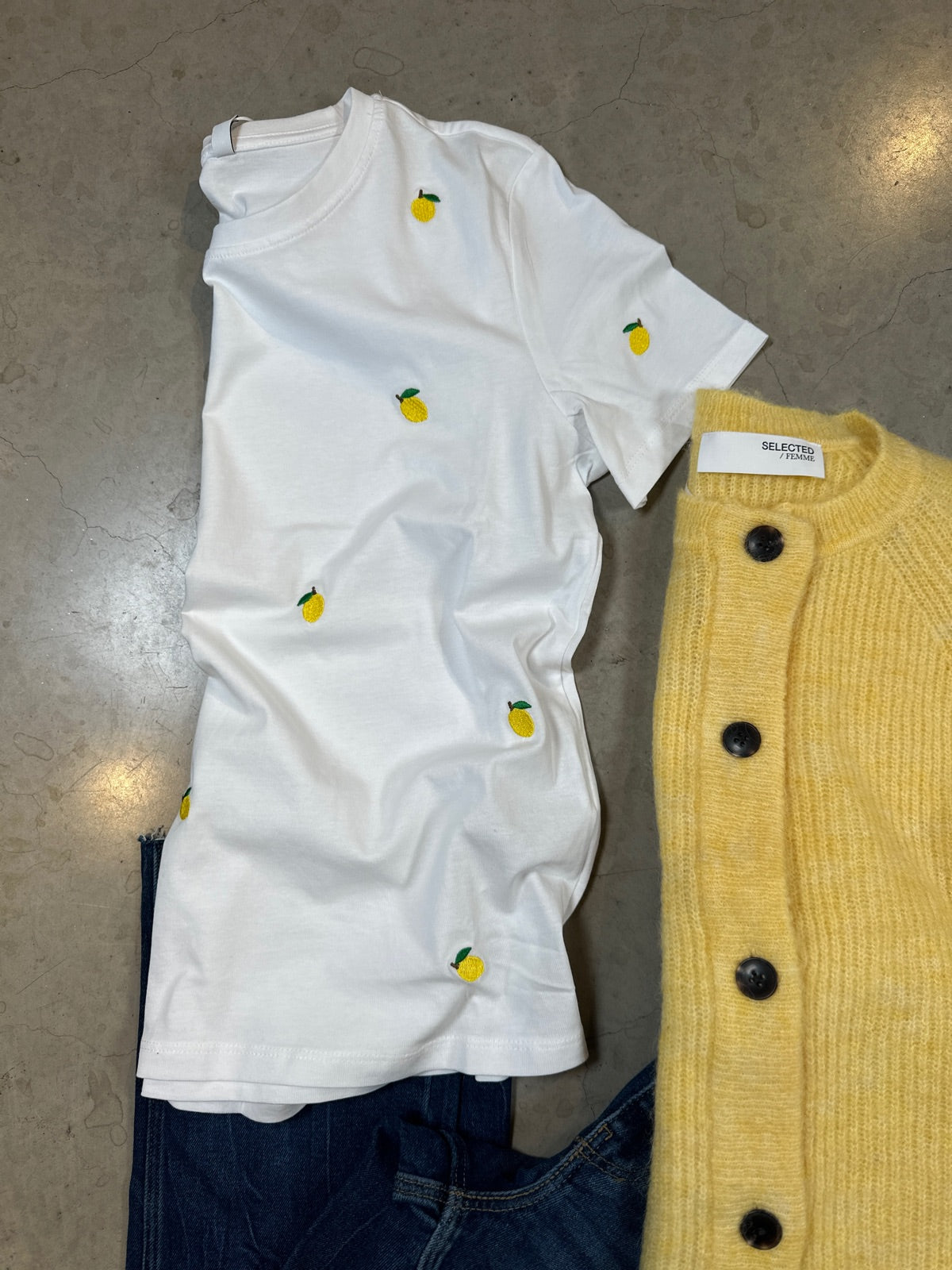 Onlketty Life Short Sleeve O Neck Top Bright White Lemon