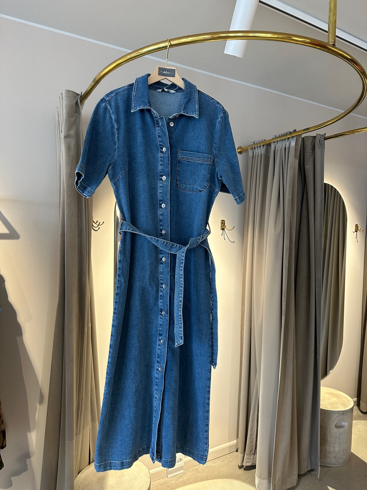 Onllana Short Sleeve Long Dress Medium Blue Denim