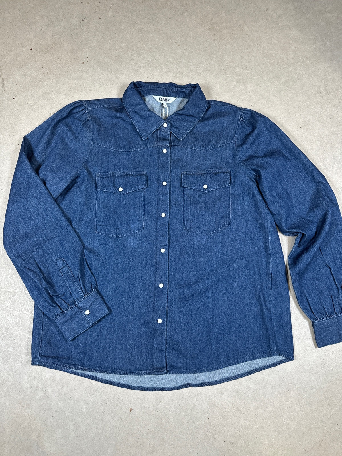 Onllinette Long Sleeve Shirt Dark Blue Denim
