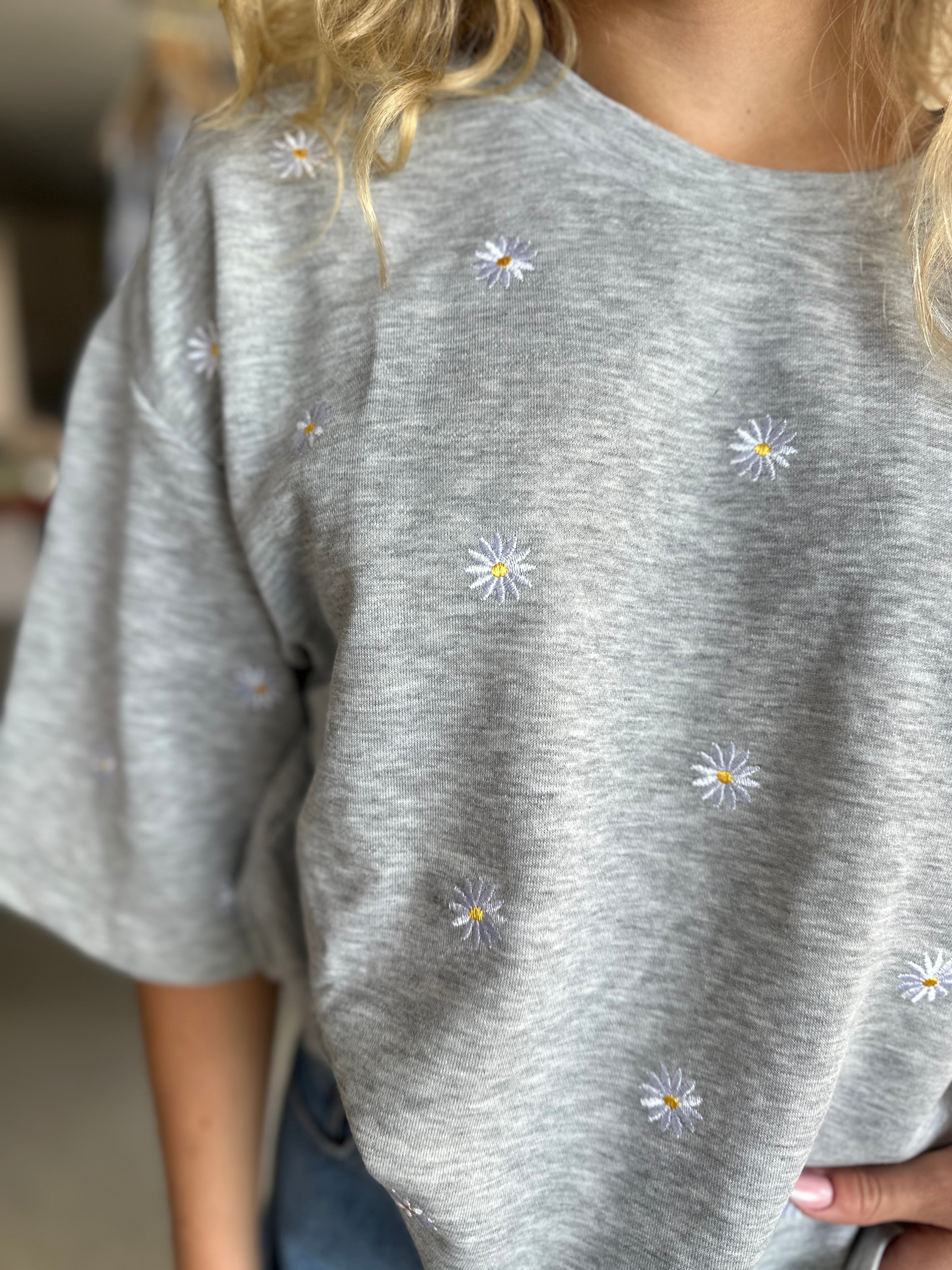 Onlluna O Neck Light Grey Melange