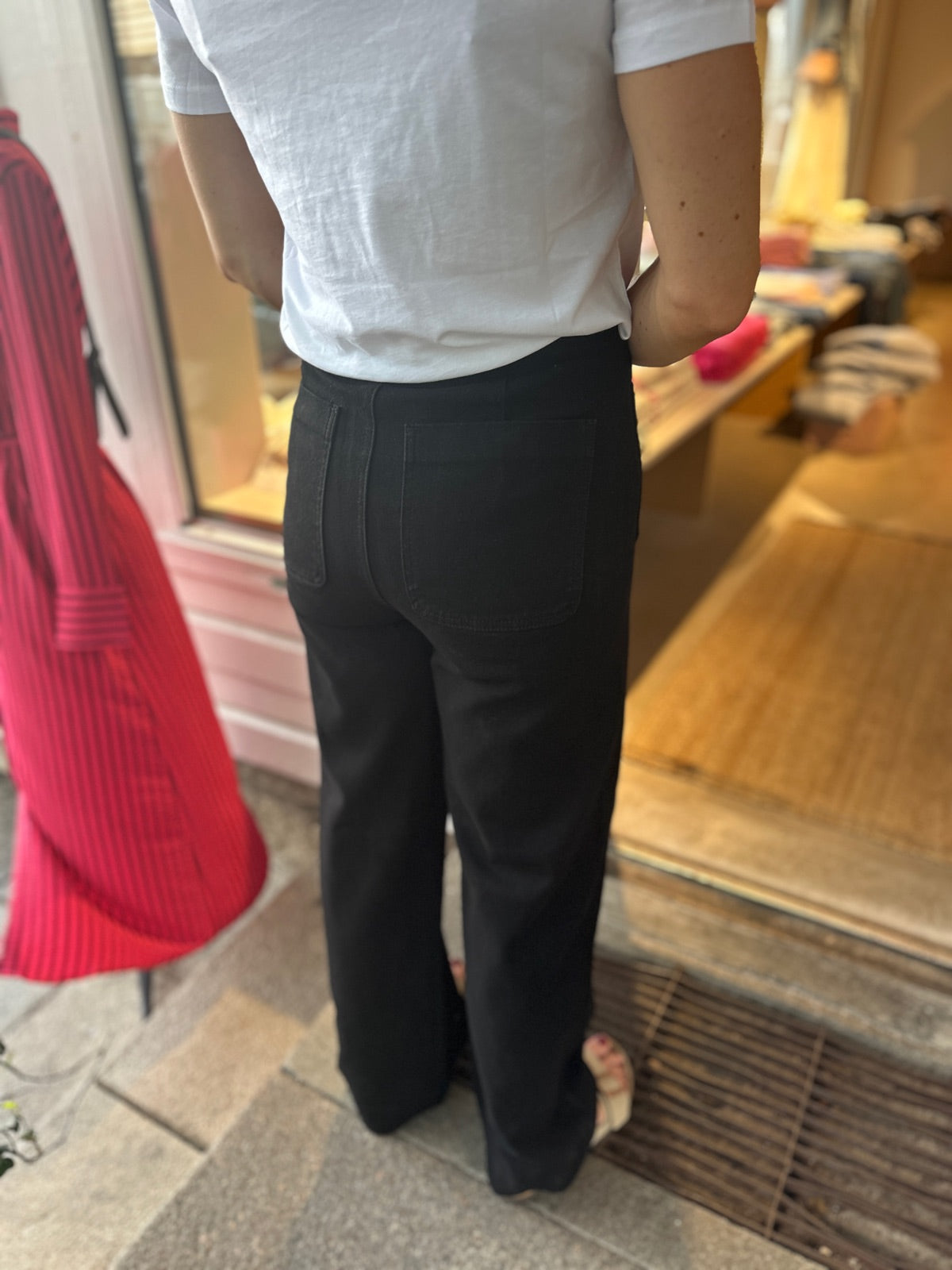 Onlmadeline Hw Wid Pocket Black Denim