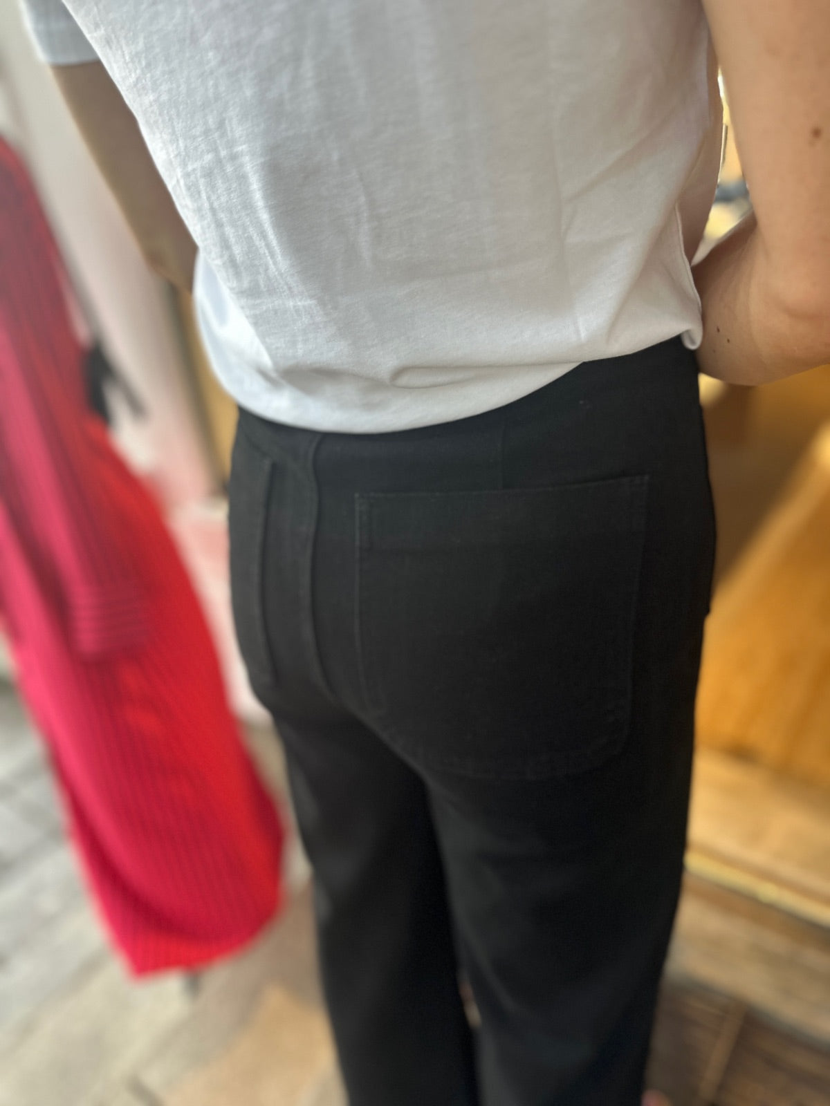 Onlmadeline Hw Wid Pocket Black Denim