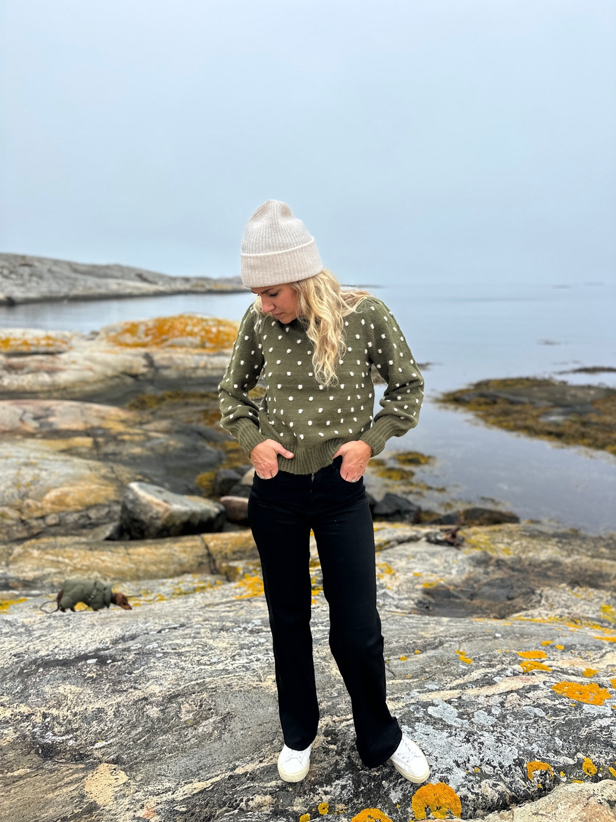 Onlmadison Blush Hw Wide Black Denim