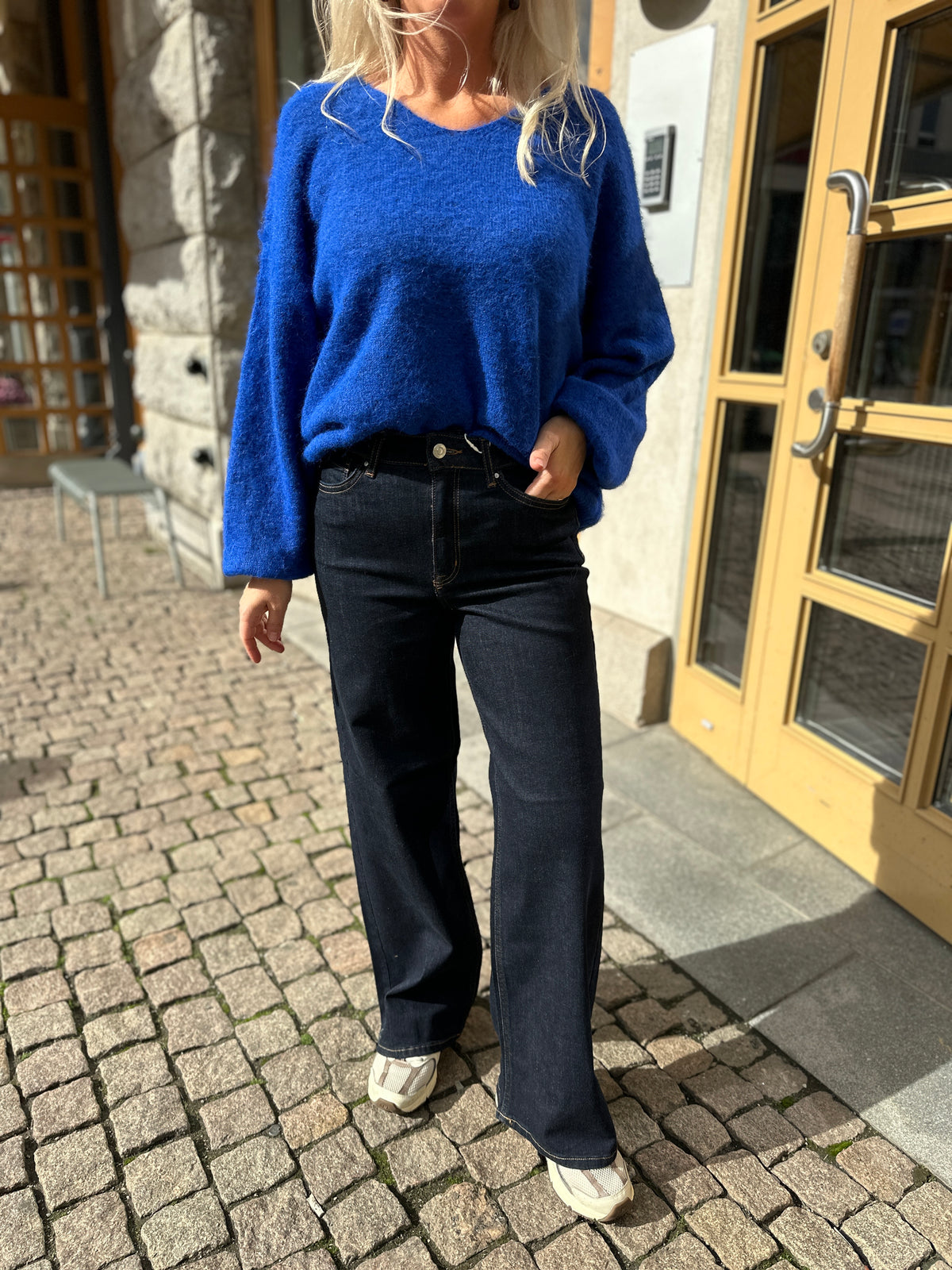 Onlmadison Blush Hw Wide Dark Blue Denim Rinse