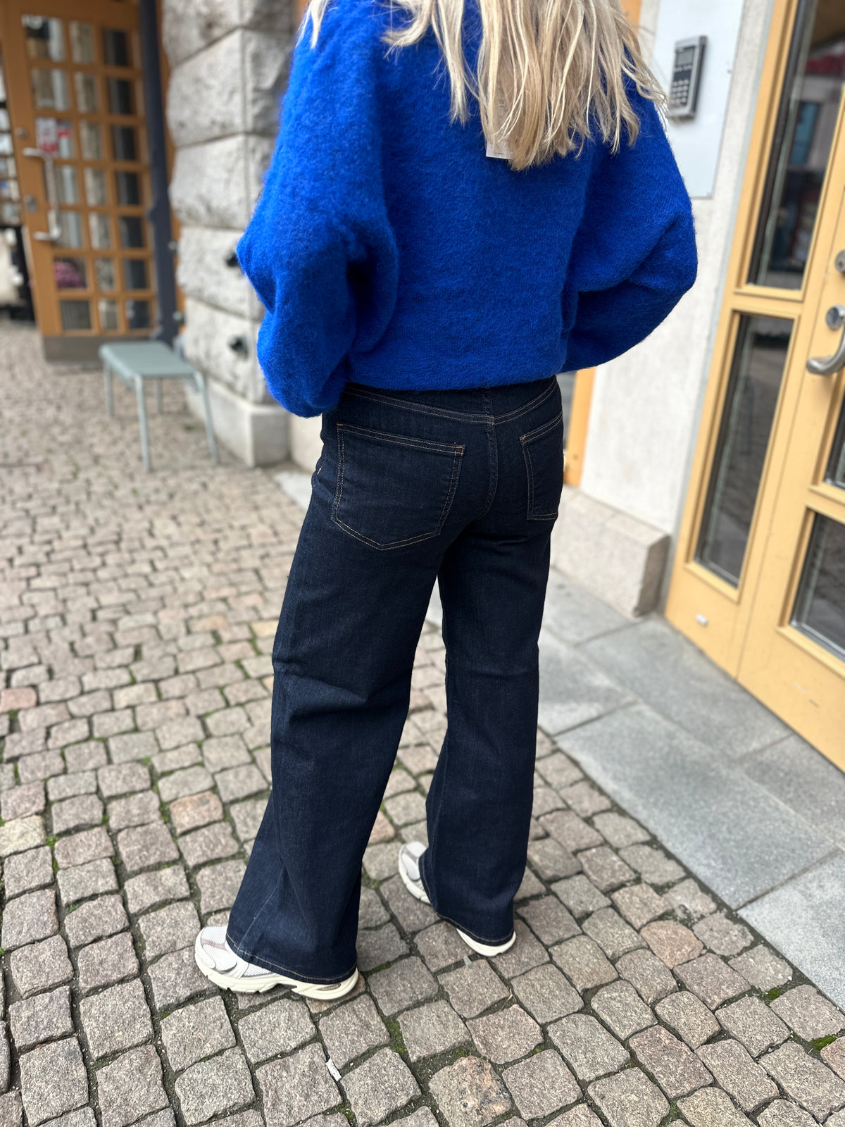 Onlmadison Blush Hw Wide Dark Blue Denim Rinse