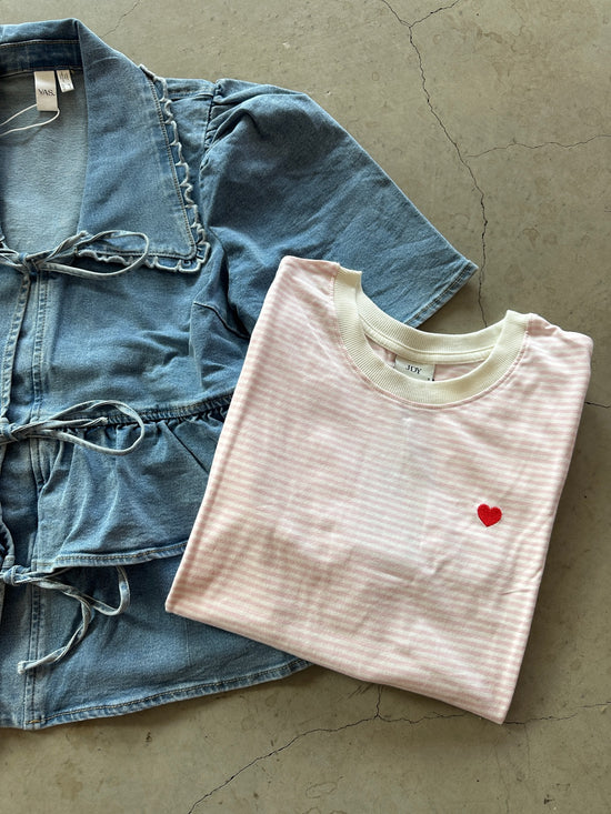 Onlmadison Blush Hw Wide Light Blue Denim