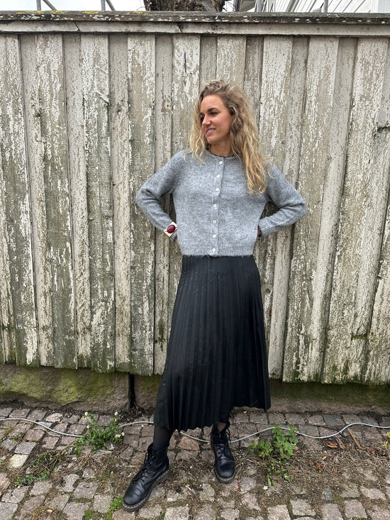 Onlmaggie Life Long Sleeve Button Cardigan Light Grey Melange