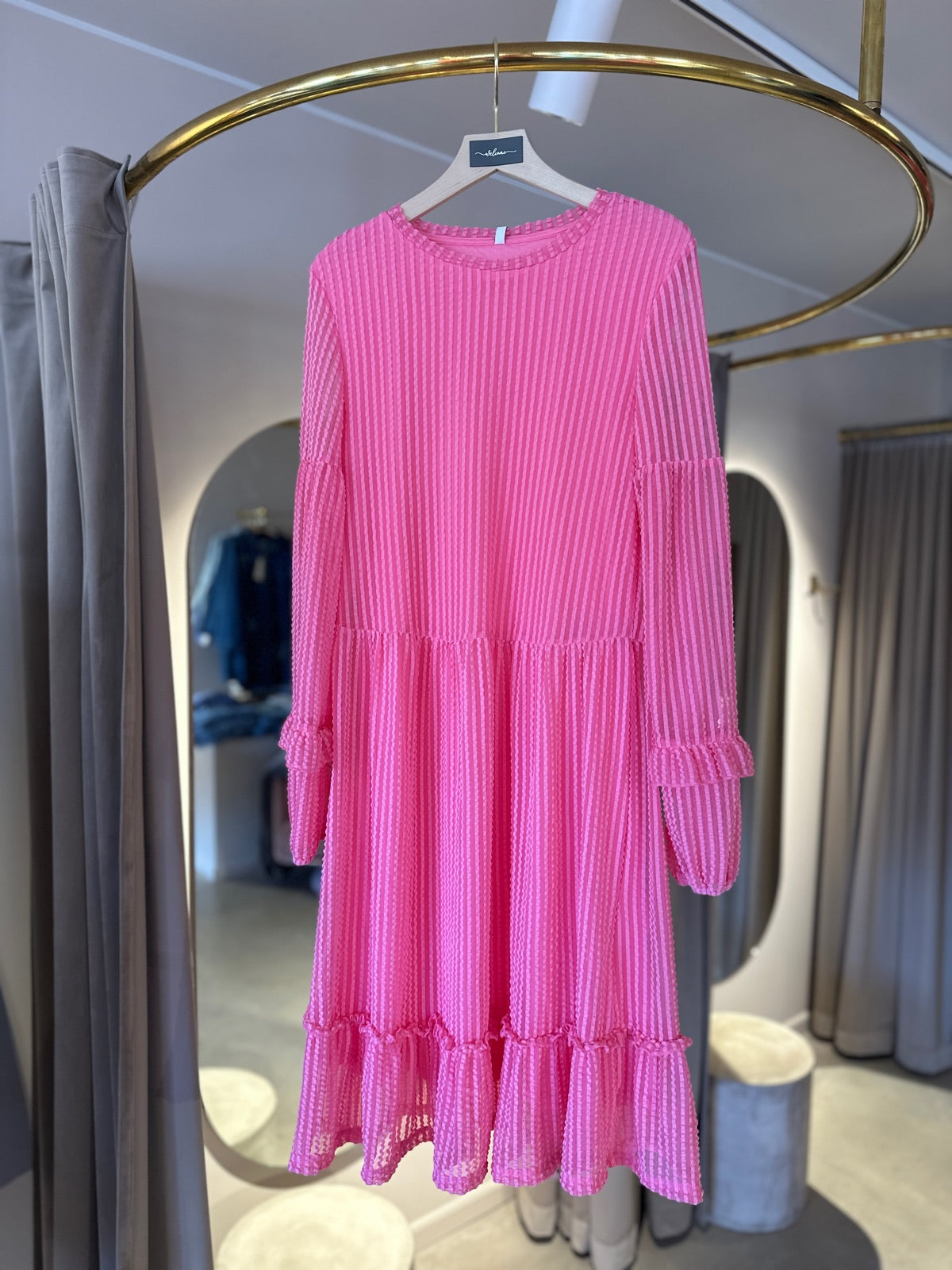 Onlnaja Long Sleeve Baloon Dress Sachet Pink