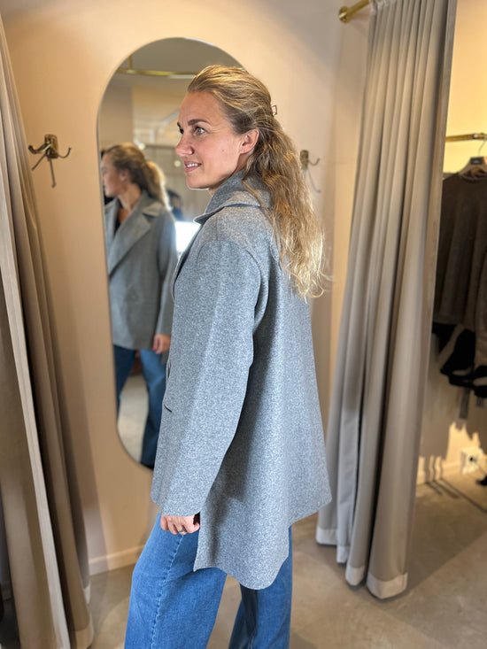 Onlnancy Life Loose Coat Medium Grey Melange