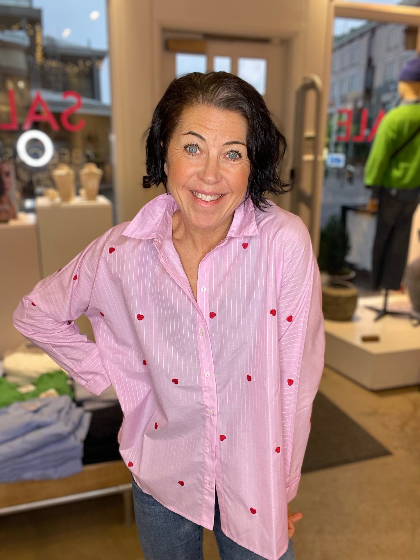 Onlnew Lina Grace Emb Shirt Lilac Sachet Bright White