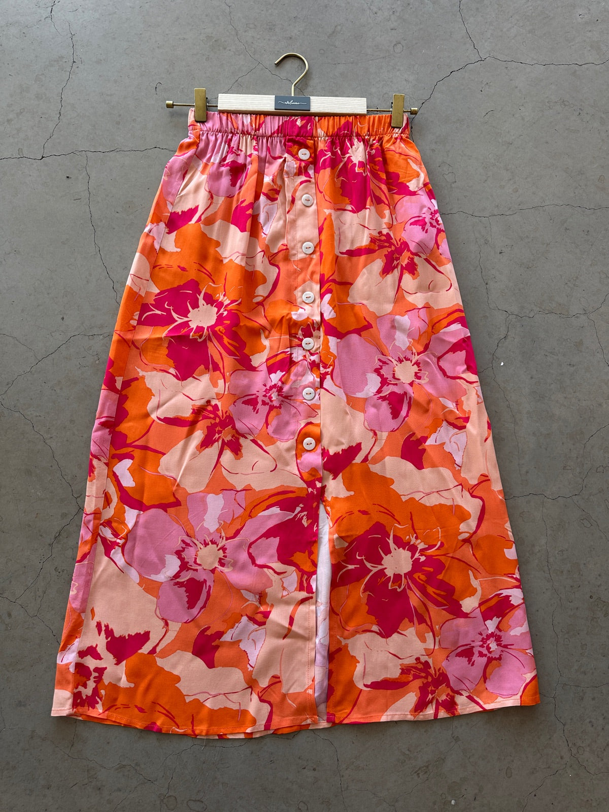 Onlnova Life Vis Button Skirt Golden Poppy  Bloomingfull