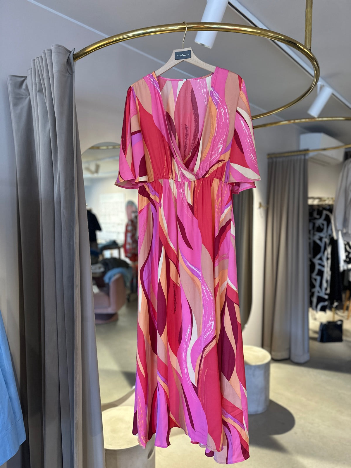 Onlphiline Flared Long Dress Strawberry Moon Tulip