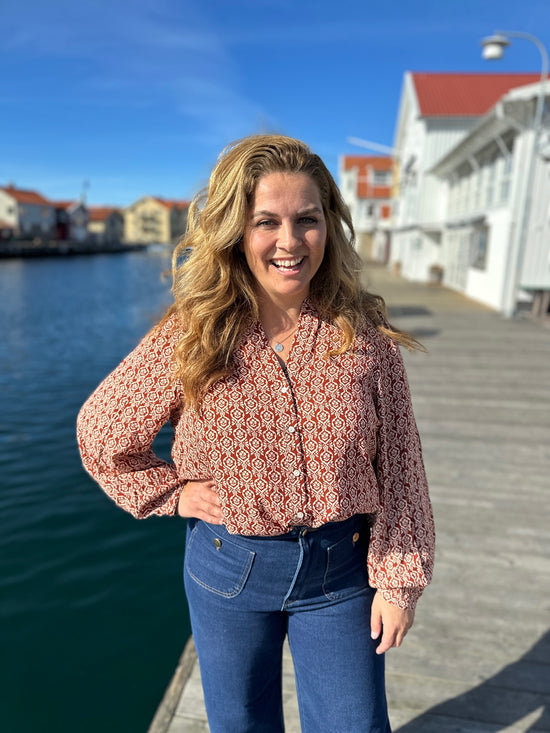 Onlraya Long Sleeve Shirt Burnt Henna Maya Boho