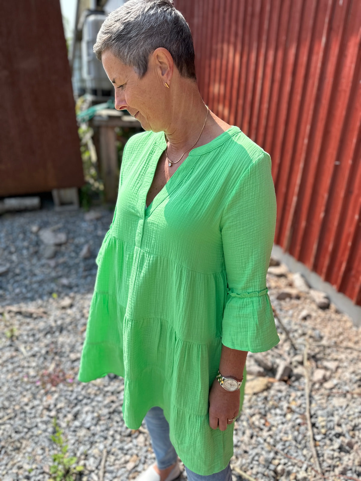 Onlthyra Peplon Dress Summer Green