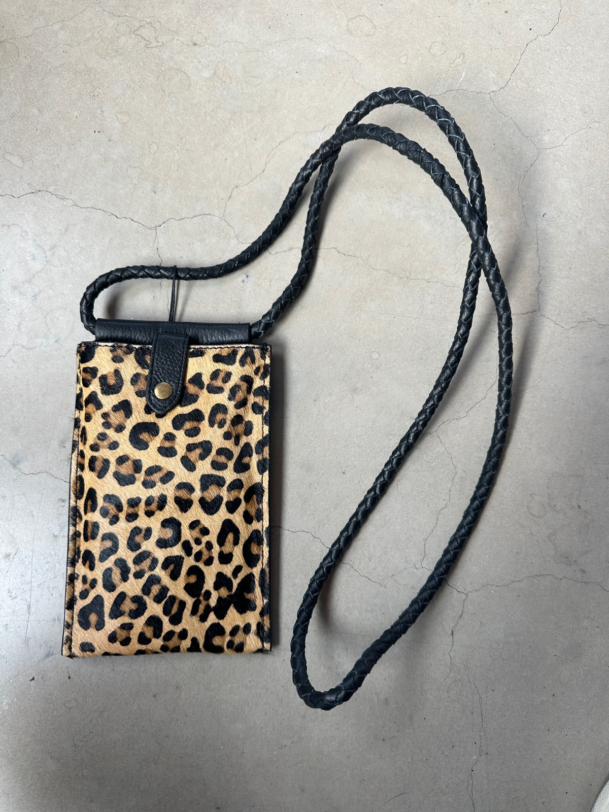 Pcdaino Leather Pony Phone Bag Beige Leo