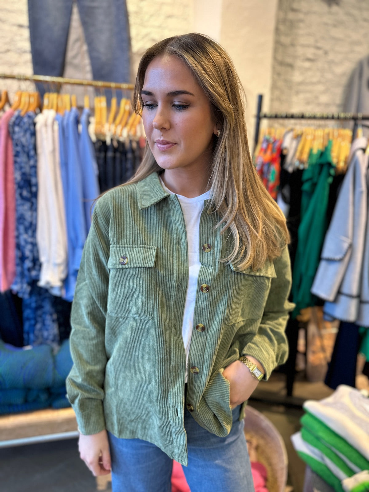 Pceffi Long Sleeve Shirt Olivine