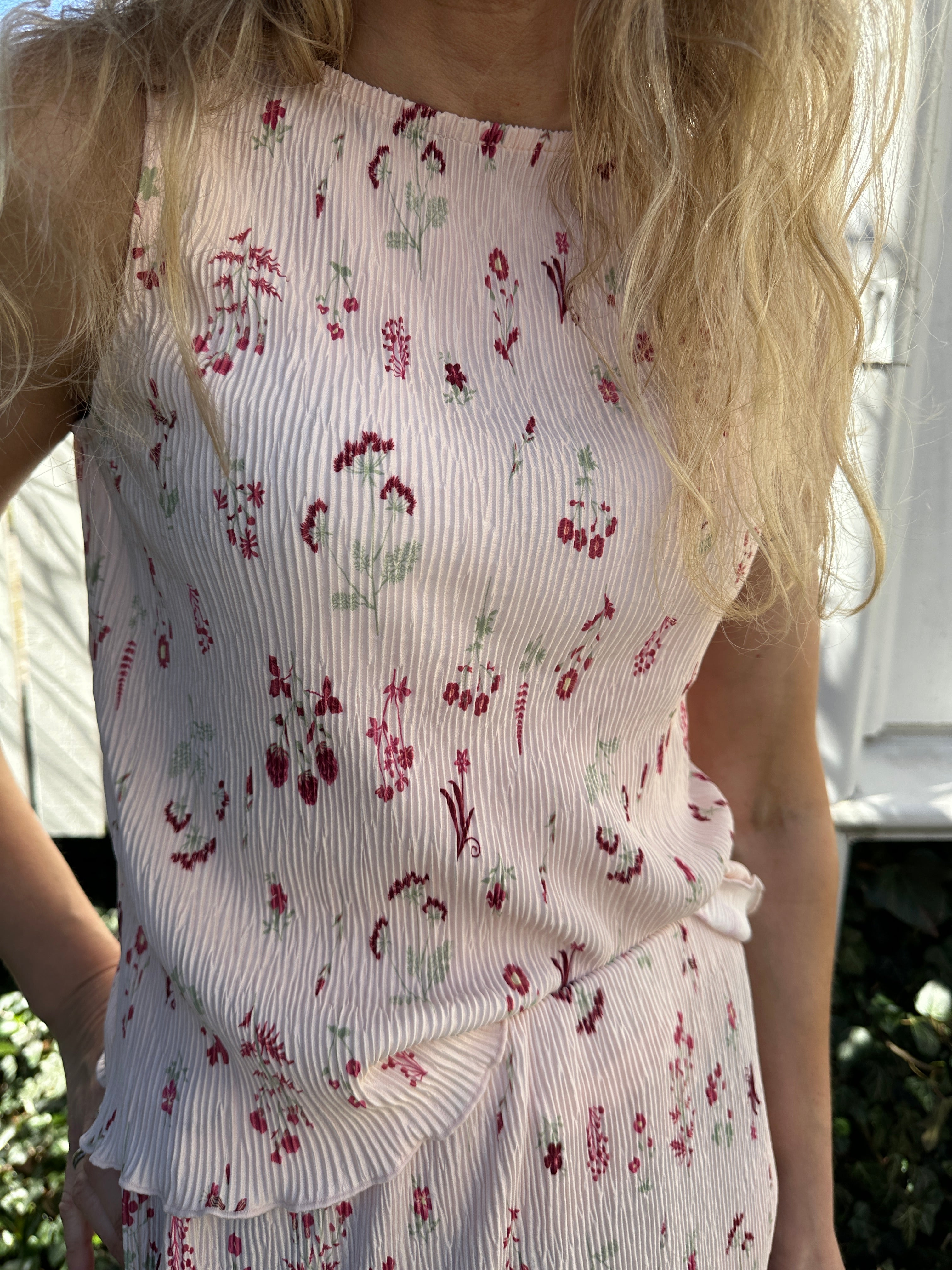 Pcflora Tank Top Pink Flowers