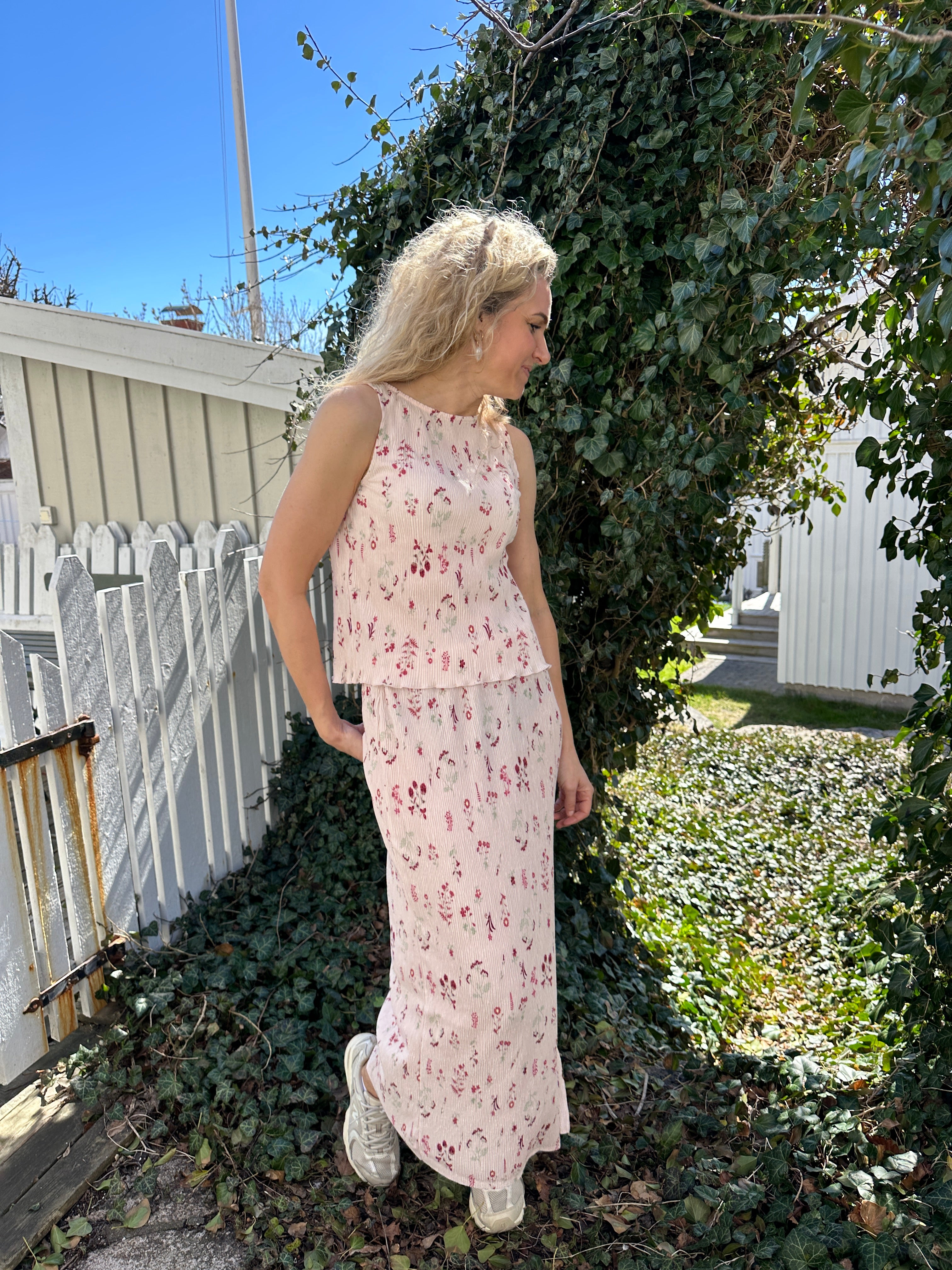 Pcflora Tank Top Pink Flowers