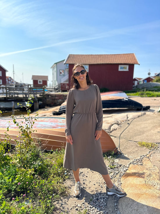 Pcflore Long Sleeve Midi Dress Morel