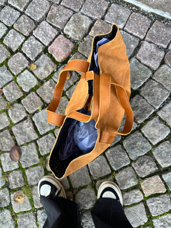 Pcjasmin Suede Shopper Cognac