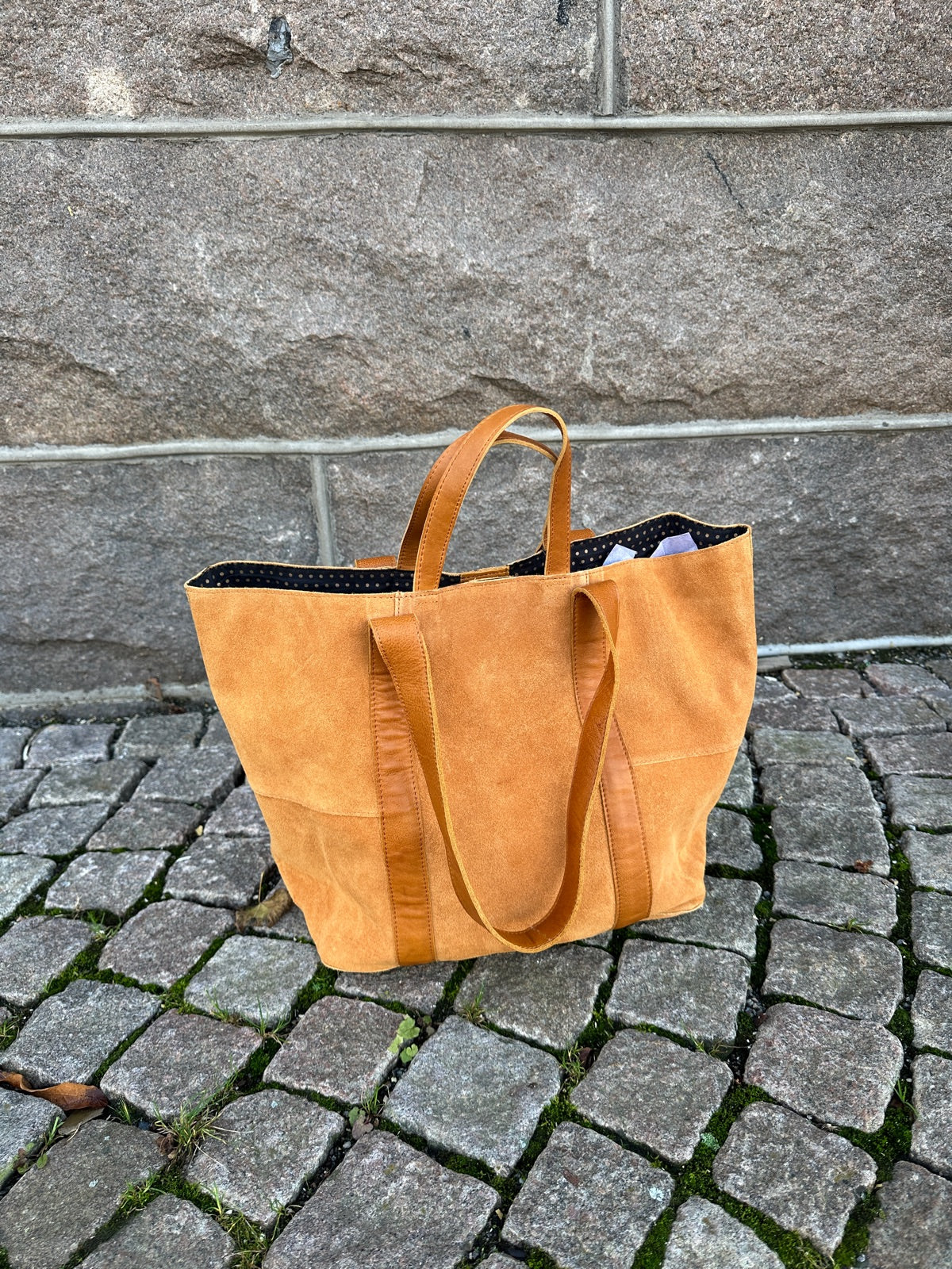 Pcjasmin Suede Shopper Cognac