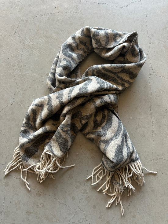 Pcjira Wool Scarf White Pepper Tiger