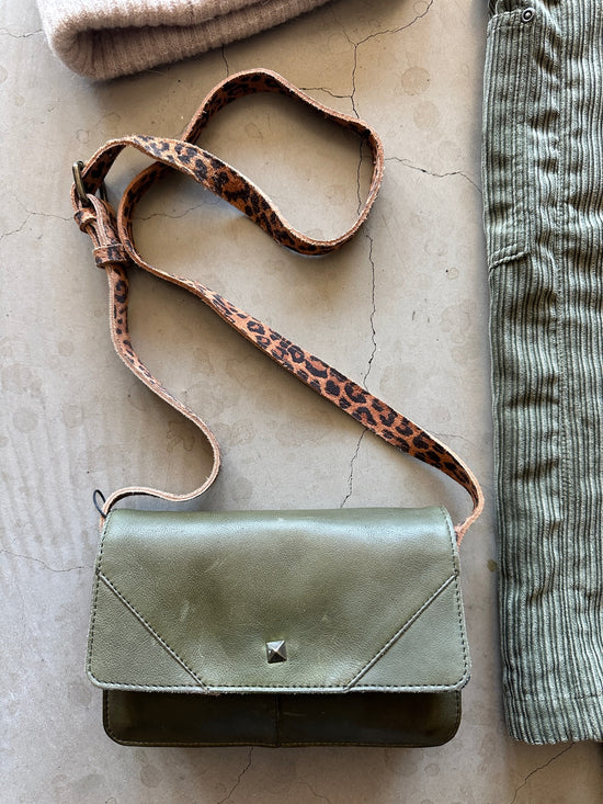 Pcjune Leather Cross Body Moss