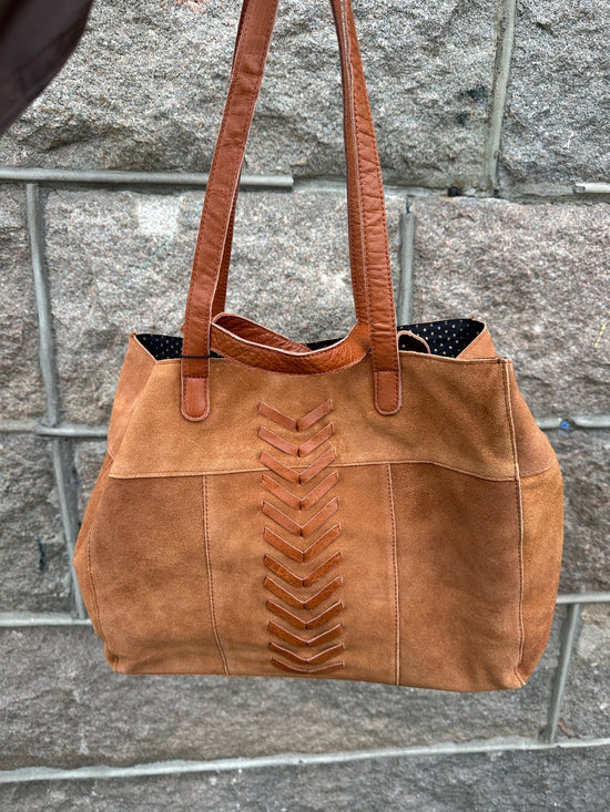 Pcmanina Suede Shopper Whiskey Brown