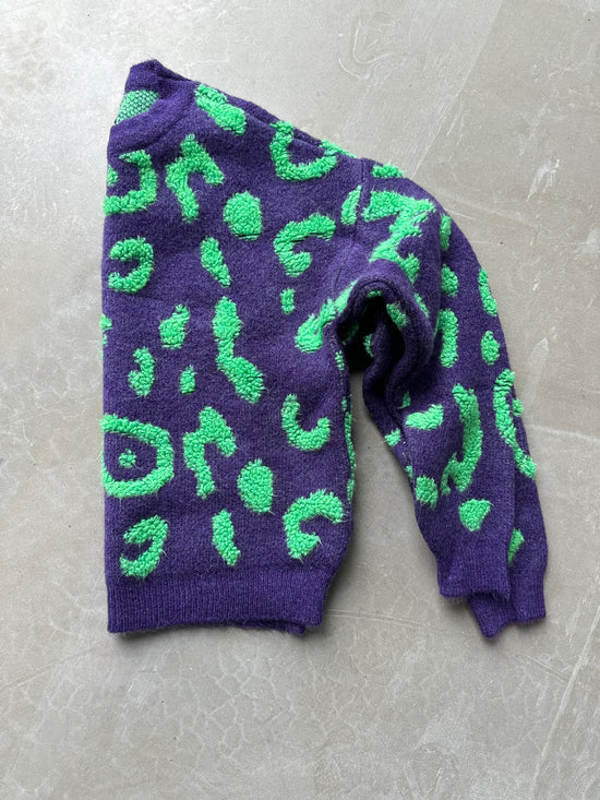 Pcnia Long Sleeve Knit Ultra Violet Irish Green Leo