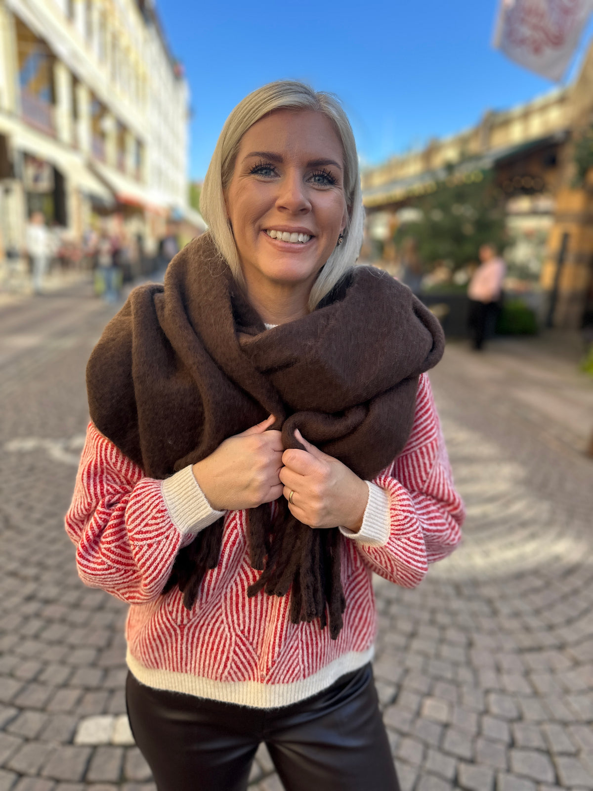 Pcnikita Long Scarf Hot Fudge
