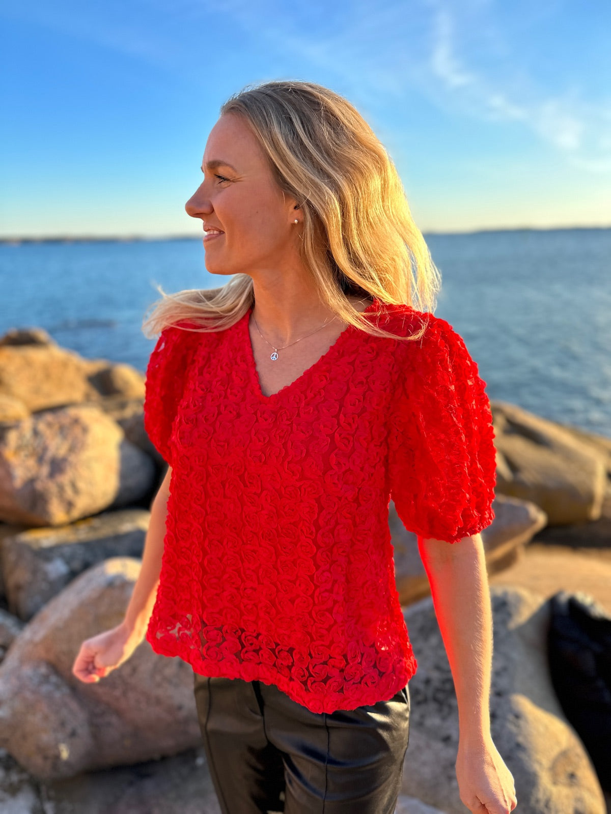 Pcnolia Short Sleeve Top Bittersweet