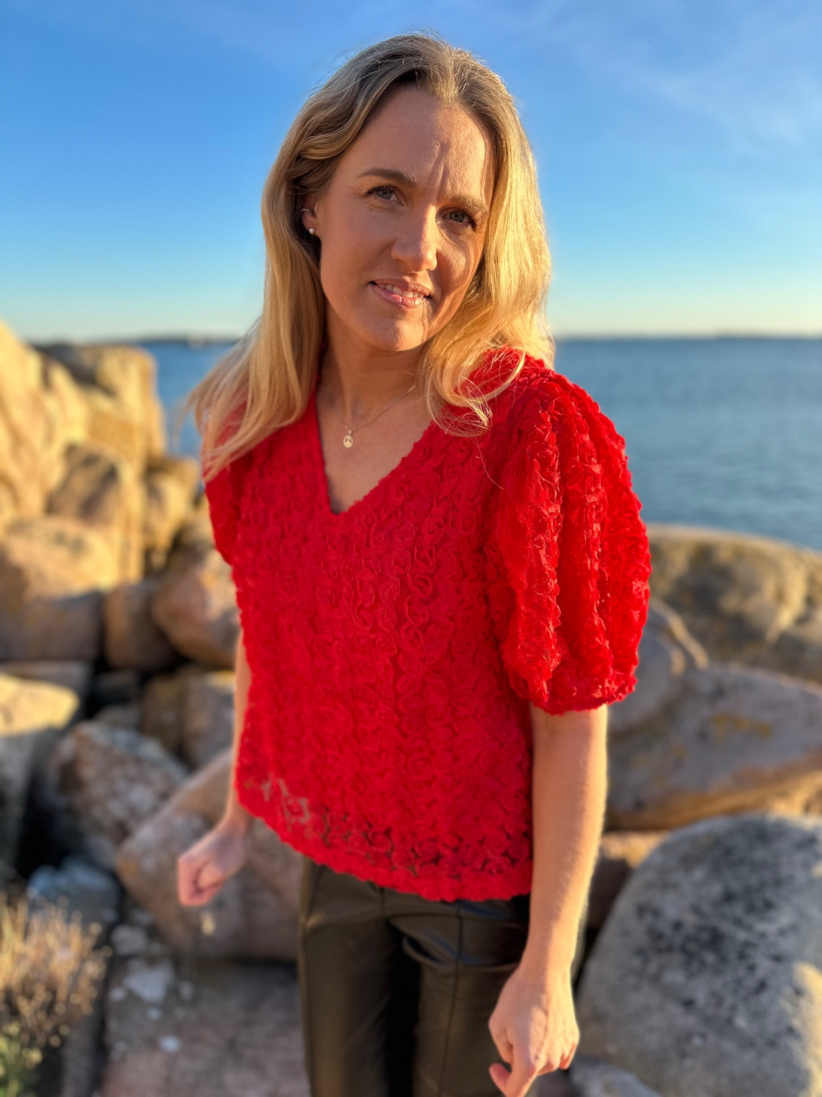 Pcnolia Short Sleeve Top Bittersweet