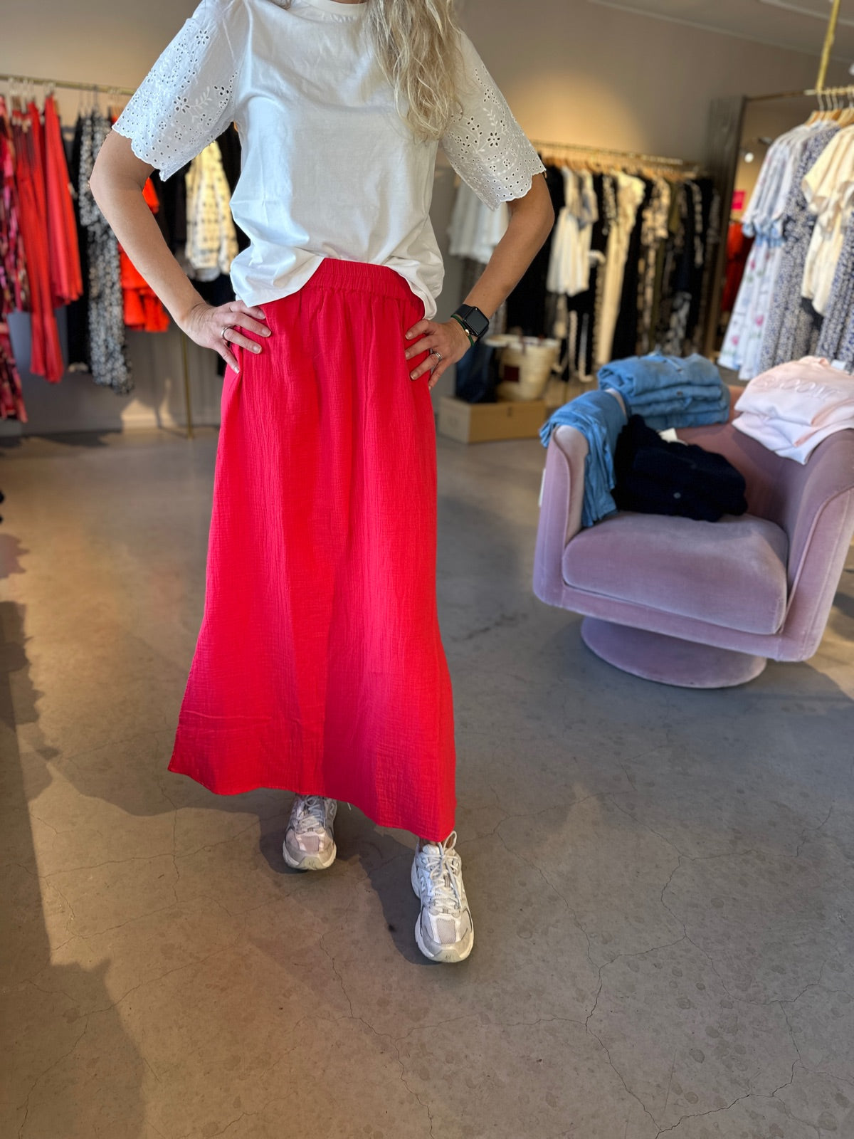 Pcsastina Hw Maxi Slit Skirt Lollipop