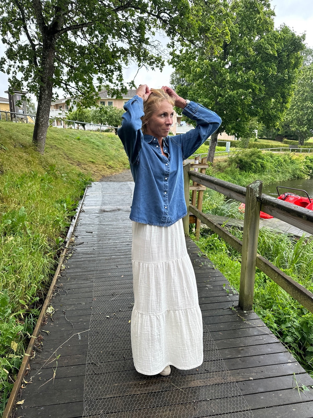 Pcsikka Hw Maxi Skirt Cloud Dancer