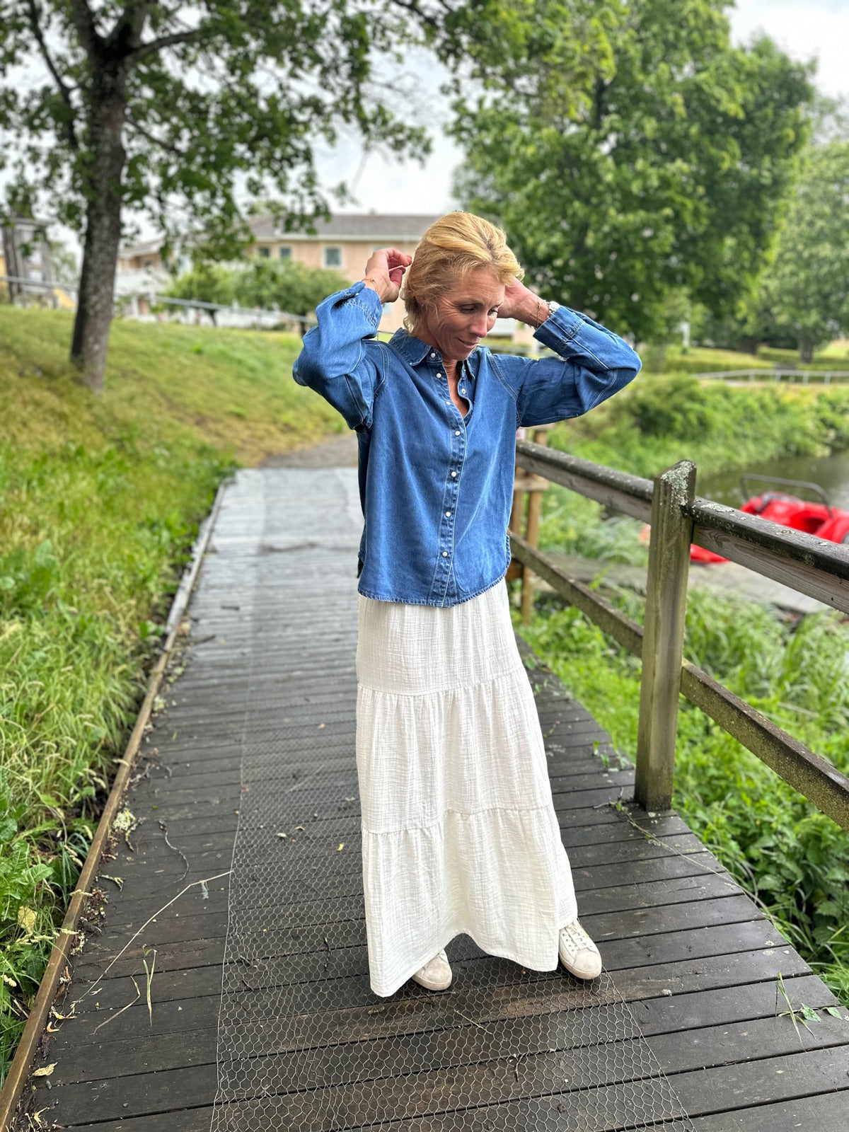 Pcsikka Hw Maxi Skirt Cloud Dancer