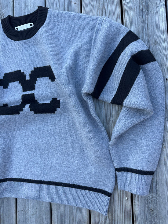 Rowcc Coco Logo Knit Light Grey