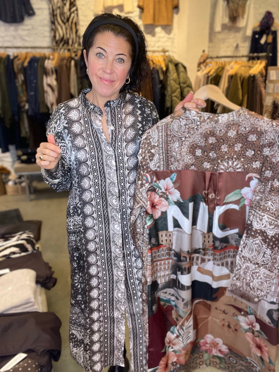 Satin Viscose Dress Black