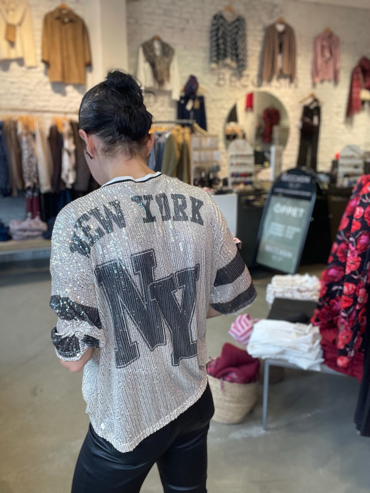 Sequins T-Shirt Black