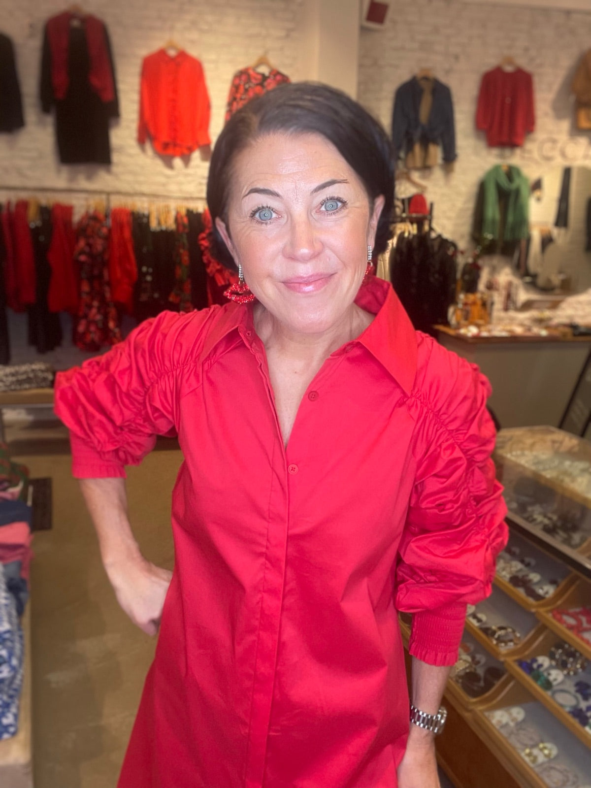 Sigga Deco Dress  Fresh Red