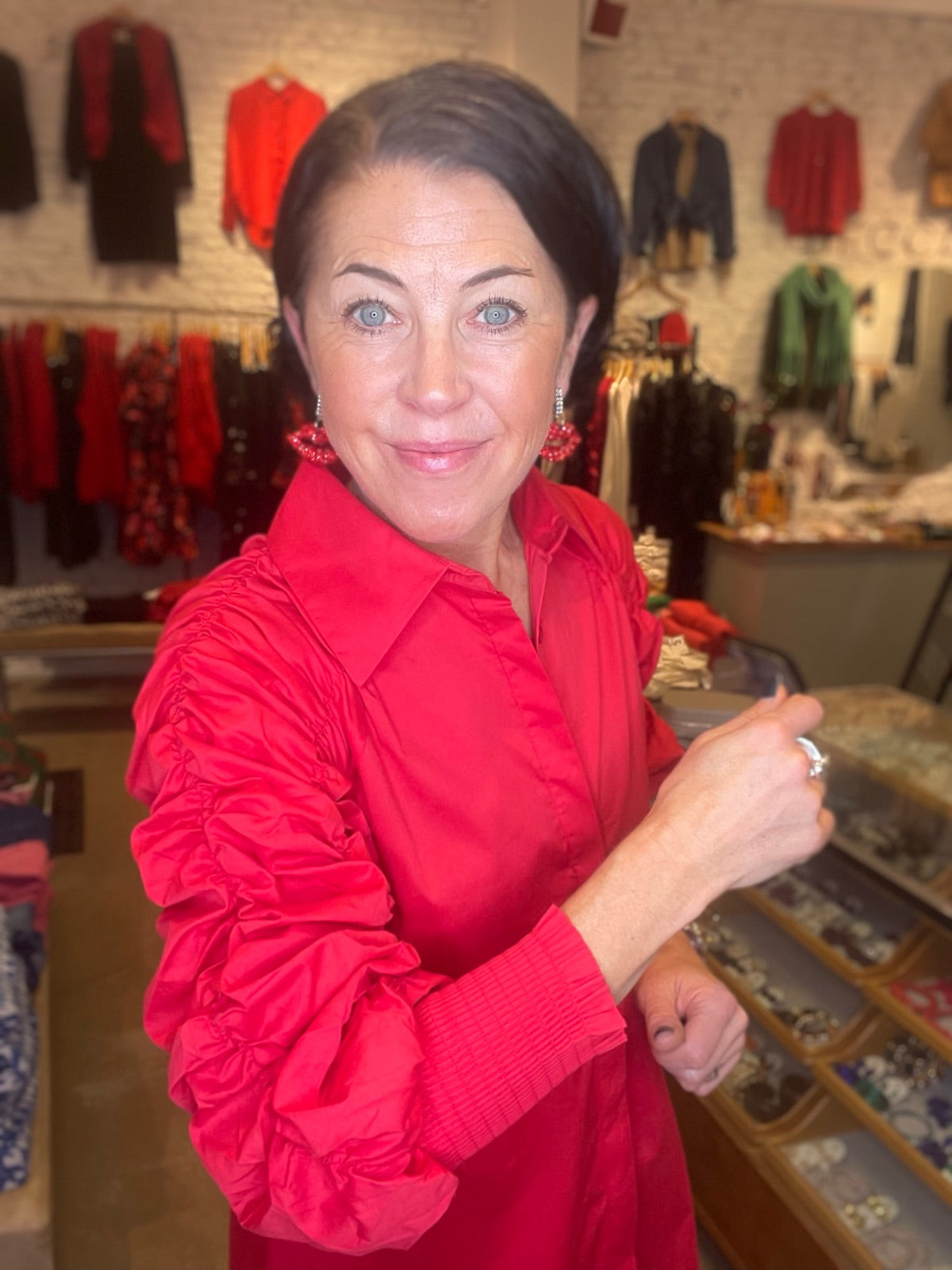 Sigga Deco Dress  Fresh Red