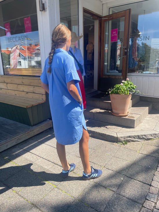 Slfblair Short Shirt Dress Cornflower Blue