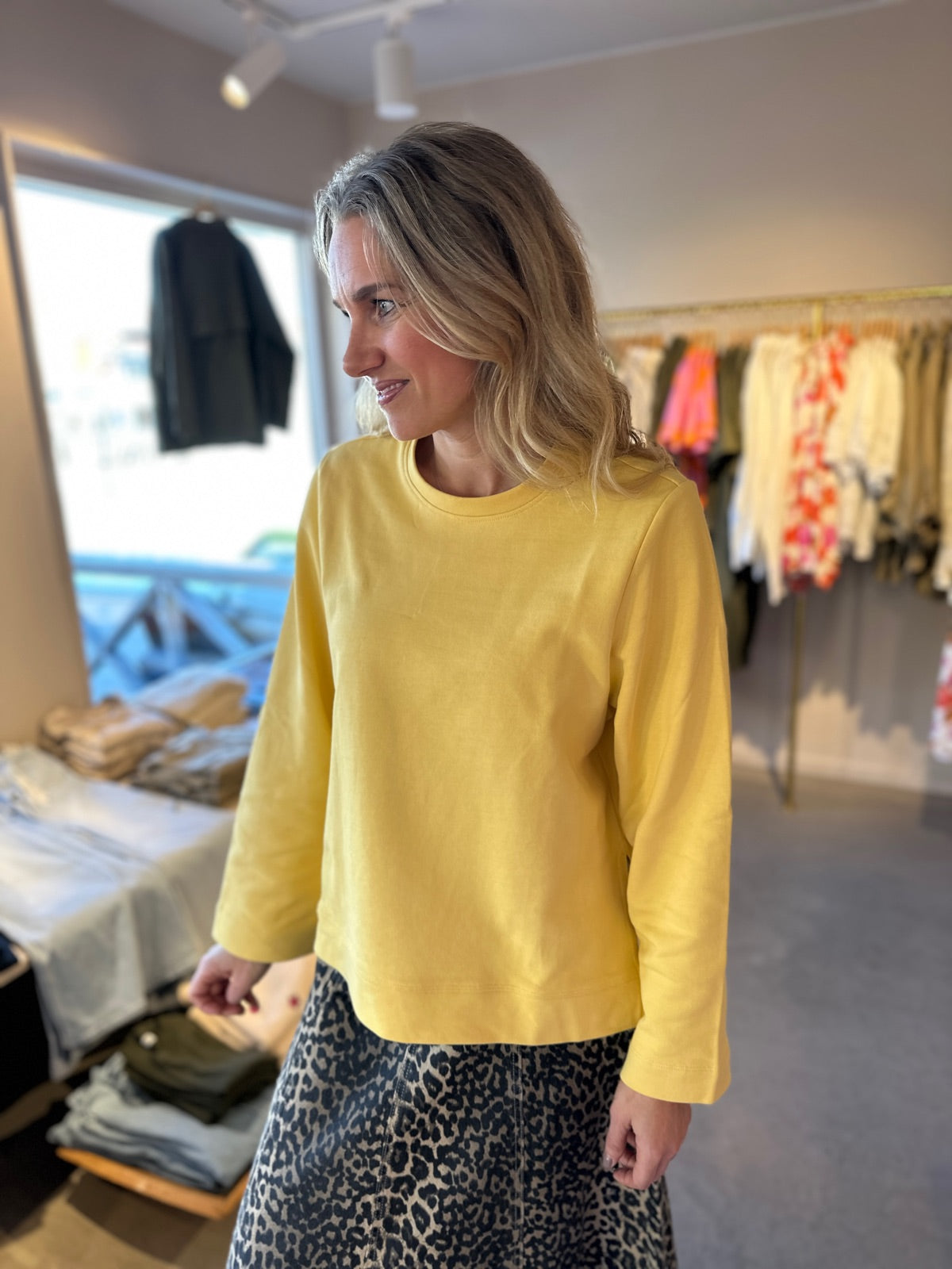 Slfelise Long Sleeve O Neck Wide Sleeve Sweat Sundress