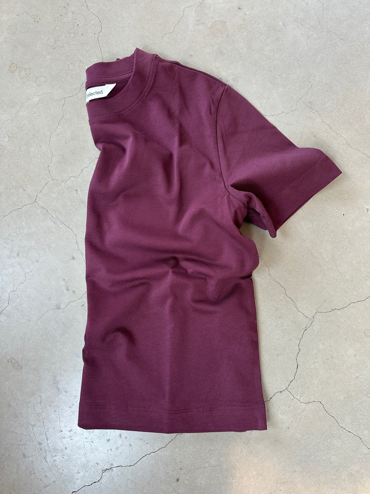 Slfessential Short Sleeve Boxy Tee Fig