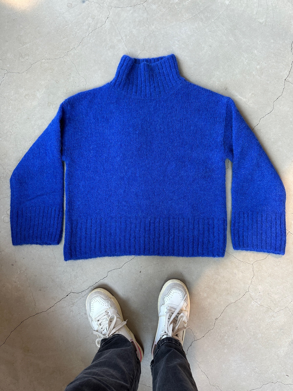 Slfgabriella Long Sleeve Knit High Neck Dazzling Blue