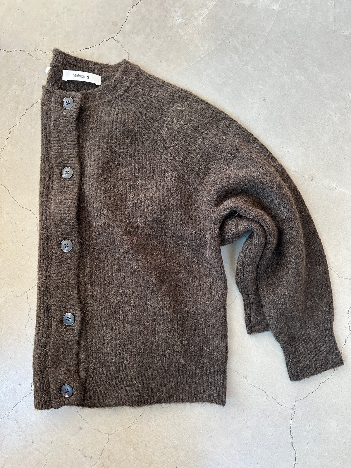 Slflulu Long Sleeve Knit Short Cardigan Delicioso Melange