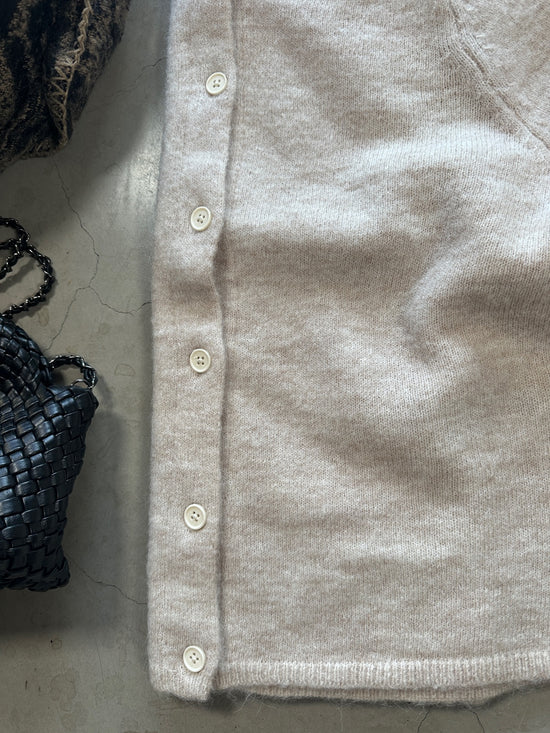 Slflulu New Long Sleeve Knit Cardigan Birch Melange