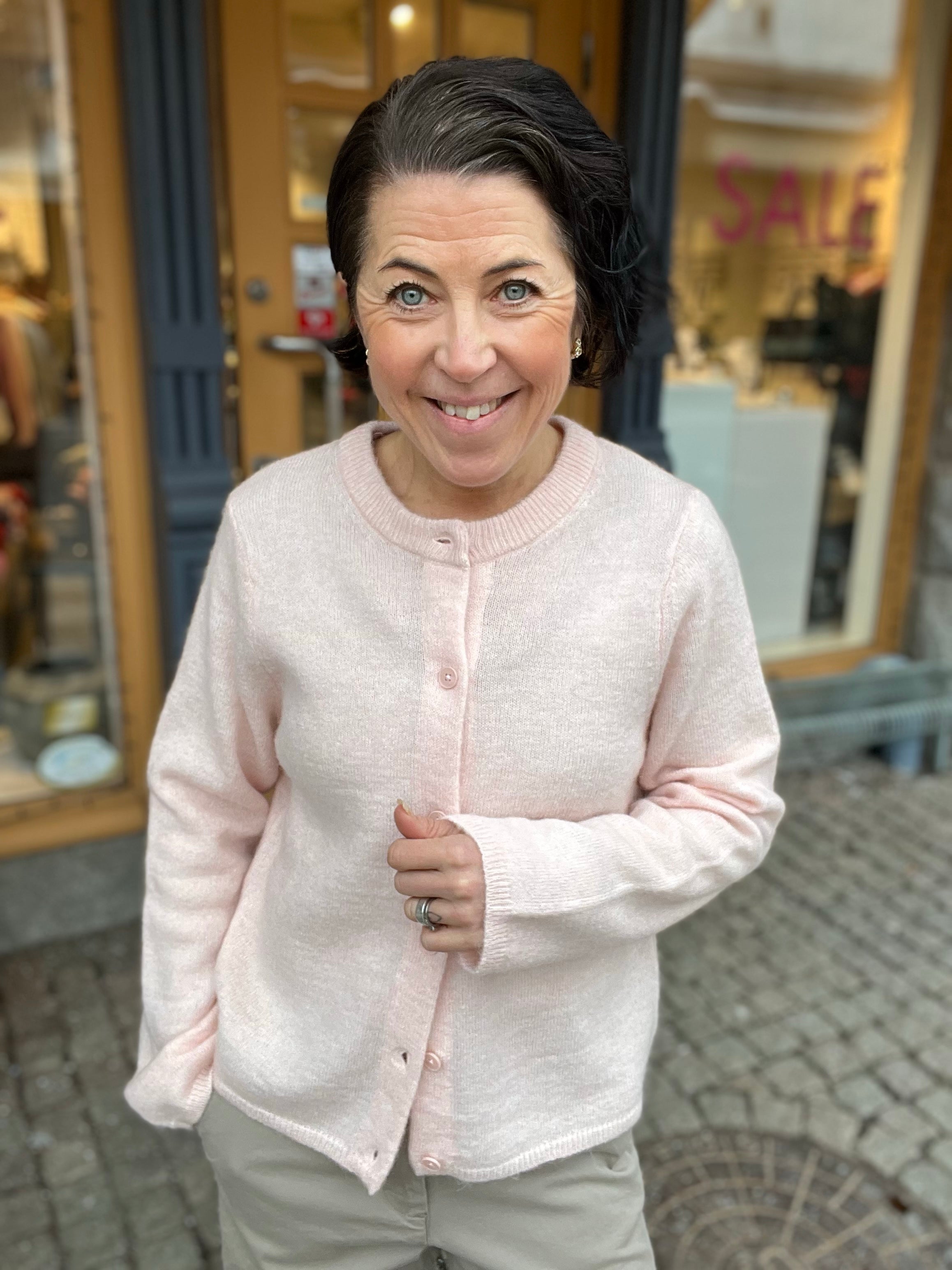 Slflulu New Long Sleeve Knit Cardigan Pale Dogwood Melange