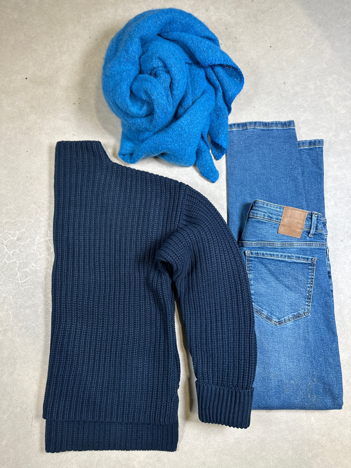 Slfselma Long Sleeve Knit Pullover Dark Sapphire