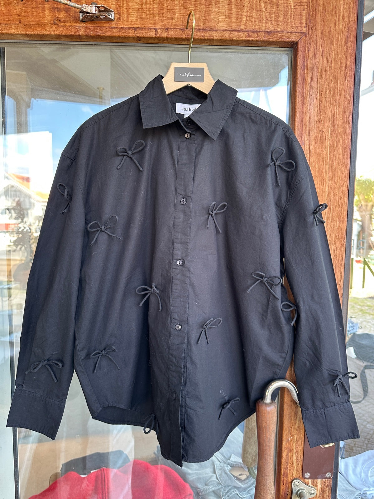 Sljoa Bow Shirt Ls Black