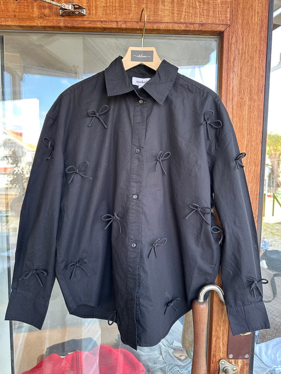 Sljoa Bow Shirt Ls Black